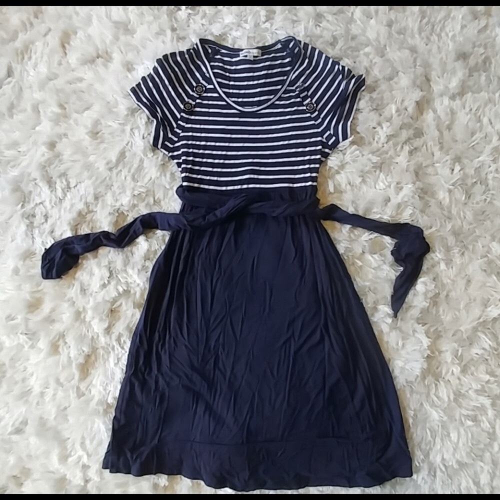 Nautical maternity dress